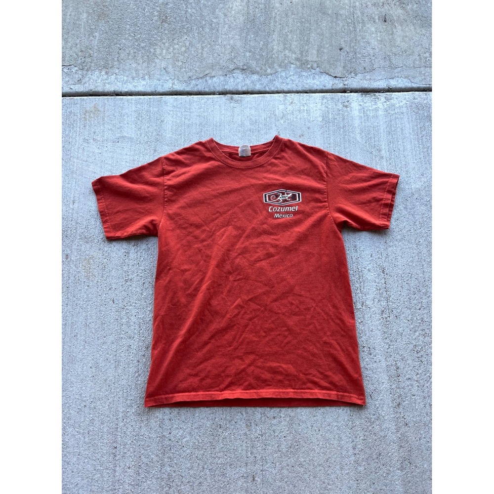 Yazbek Cozumel Mexico Graphic T-Shirt Mens Medium Red Short Sleeve Souvenir Tee